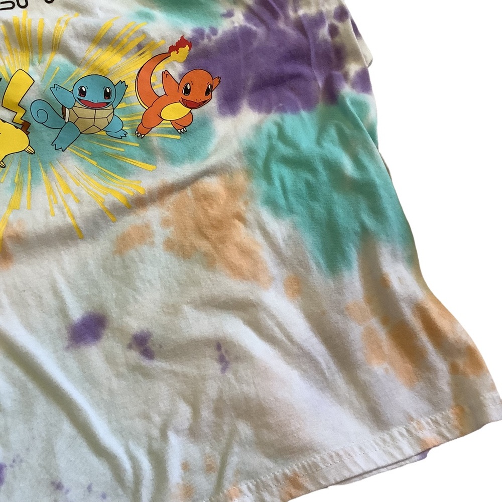 Juniors size XL Pokemon Characters Tie Dye Boxy Cut T-Shirt - Picture 7 of 12